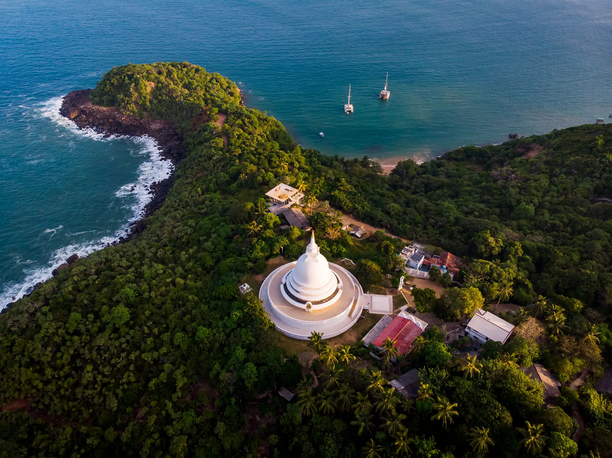 Unawatuna beach panoramic view